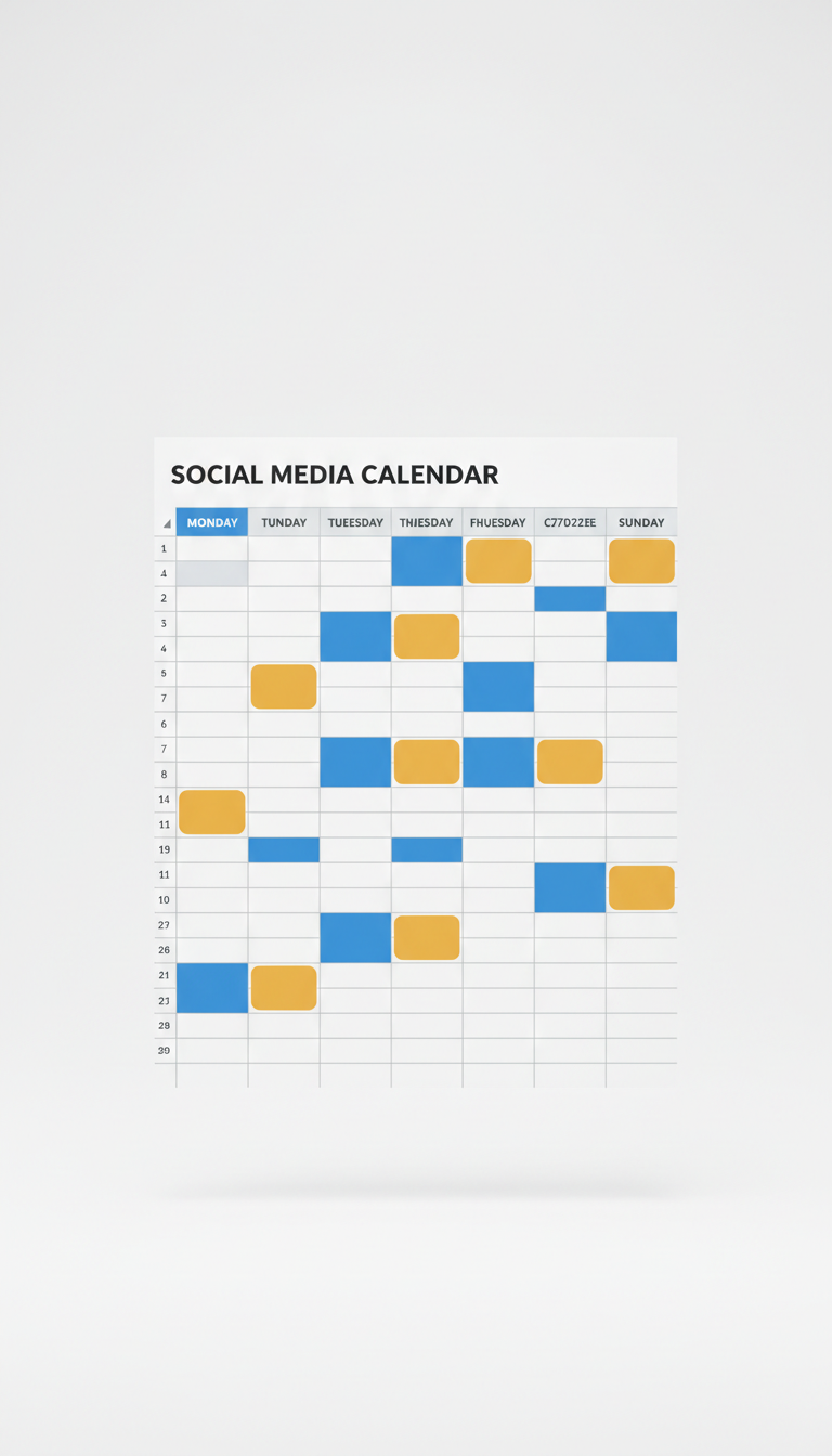 Calendário de mídias sociais em Excel